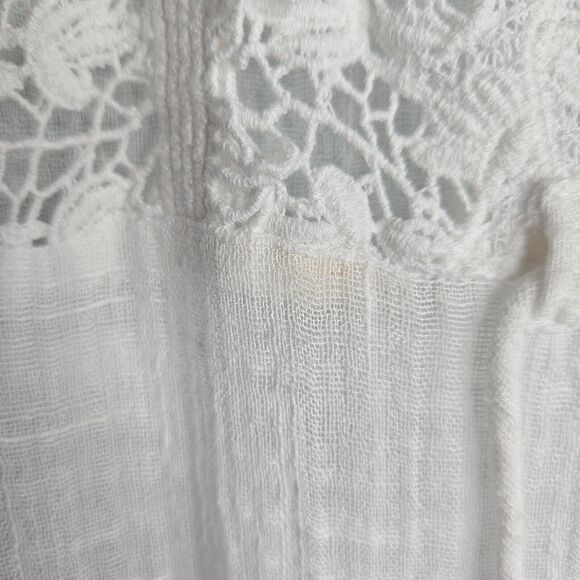 MUCHE ET MUCHETTE Boho Gauze Cover Up Cottagecore Open Sides Semi Sheer Beach - Picture 6 of 9